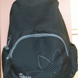 Adidas Black and Gray Trefoil Backpack
